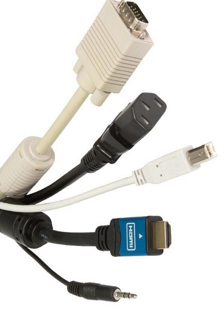 Legamaster 7-LMGKS4 Kabelset Professional 10m (VGA, HDMI, USB/ CAT, Netzwerk, Strom)