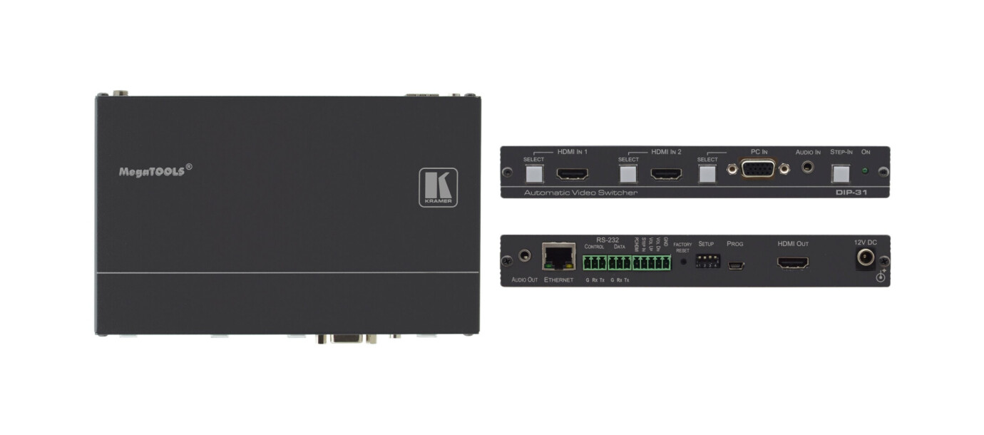 Kramer DIP-31 4K60 4:2:0 HDMI & Computer Graphics Automatic Video Switcher