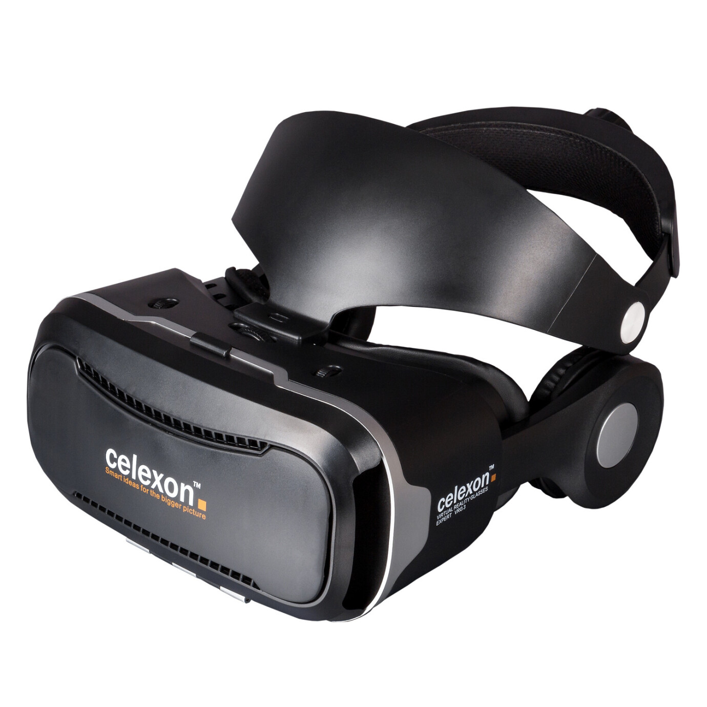 celexon VR 3D Virtual Reality Brille VRG+ - für 3,5”-5,7” - inkl. Headset & extra Kopfgurt
