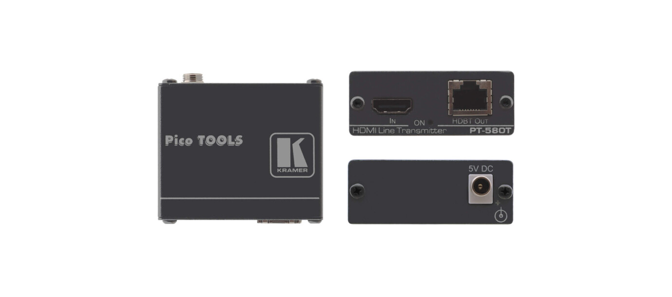 Vorschau: Kramer PT-580T Kompakter Übertrager für 4K UHD HDMI (HDCP 2.2) über HDBaseT Twisted Pair