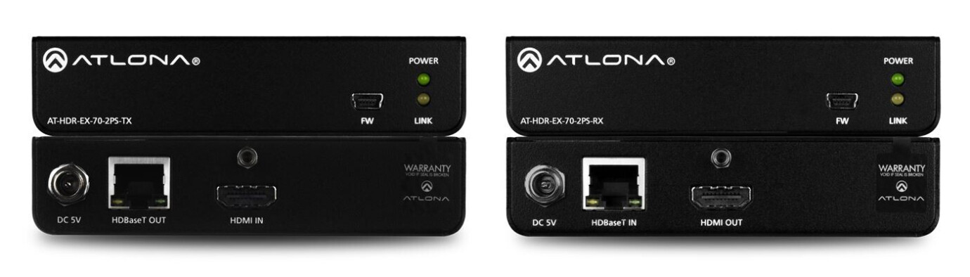 Vorschau: Atlona AT-HDR-EX-70-2PS HDBaseT Set (Sender/Empfänger)