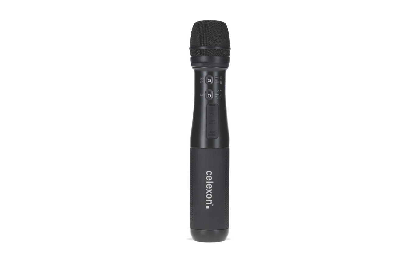 celexon Handmikrofon Professional - Voice Booster - mit integriertem Lautsprecher und Akku