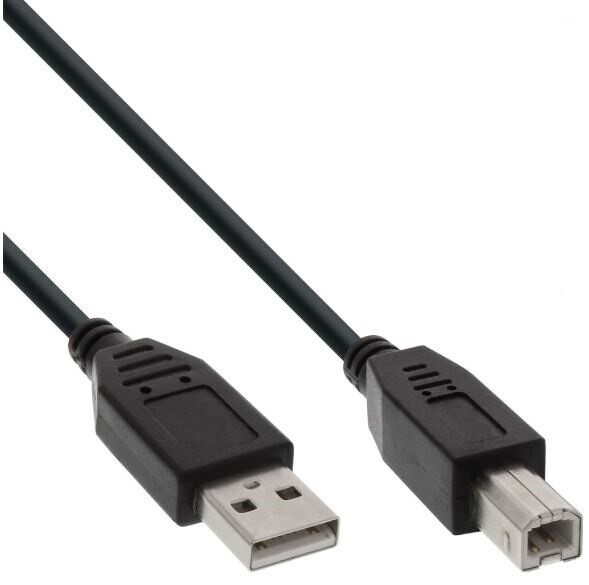 Vorschau: InLine USB 2.0 Kabel, A an B, schwarz, 0,3m