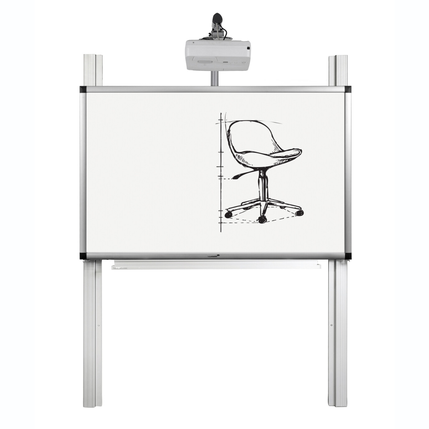 Legamaster ECO-Paket 3 eBoard Touch 85" höhenverstellbares Pylonensystem