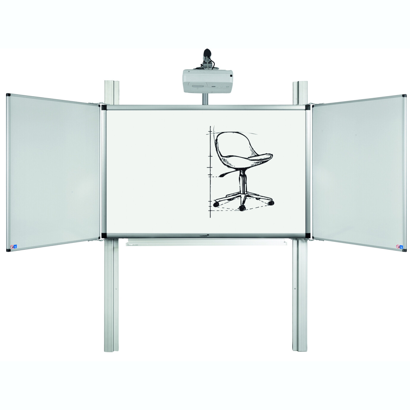 Legamaster ECOPaket 7F eBoard Touch 85" höhenverstellbares Pylonensystem +Flügel