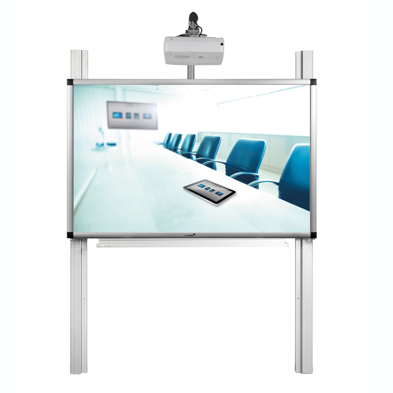 Vorschau: Legamaster Pro-Paket 3 eBoard Touch 85" höhenverstellbares Pylonensystem
