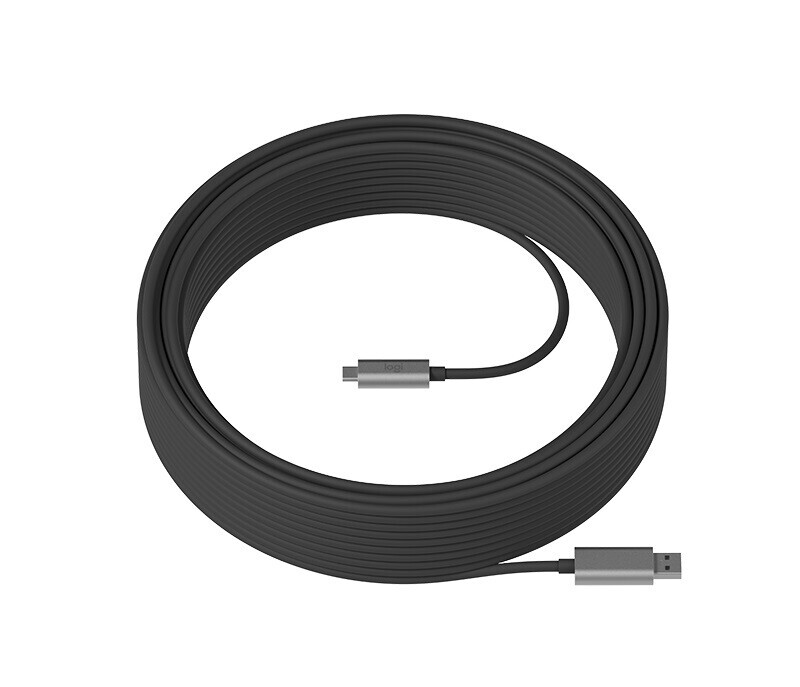 Logitech Strong USB-Cable Aramidfaser-verstärktes aktiv optisches Kabel, 25m