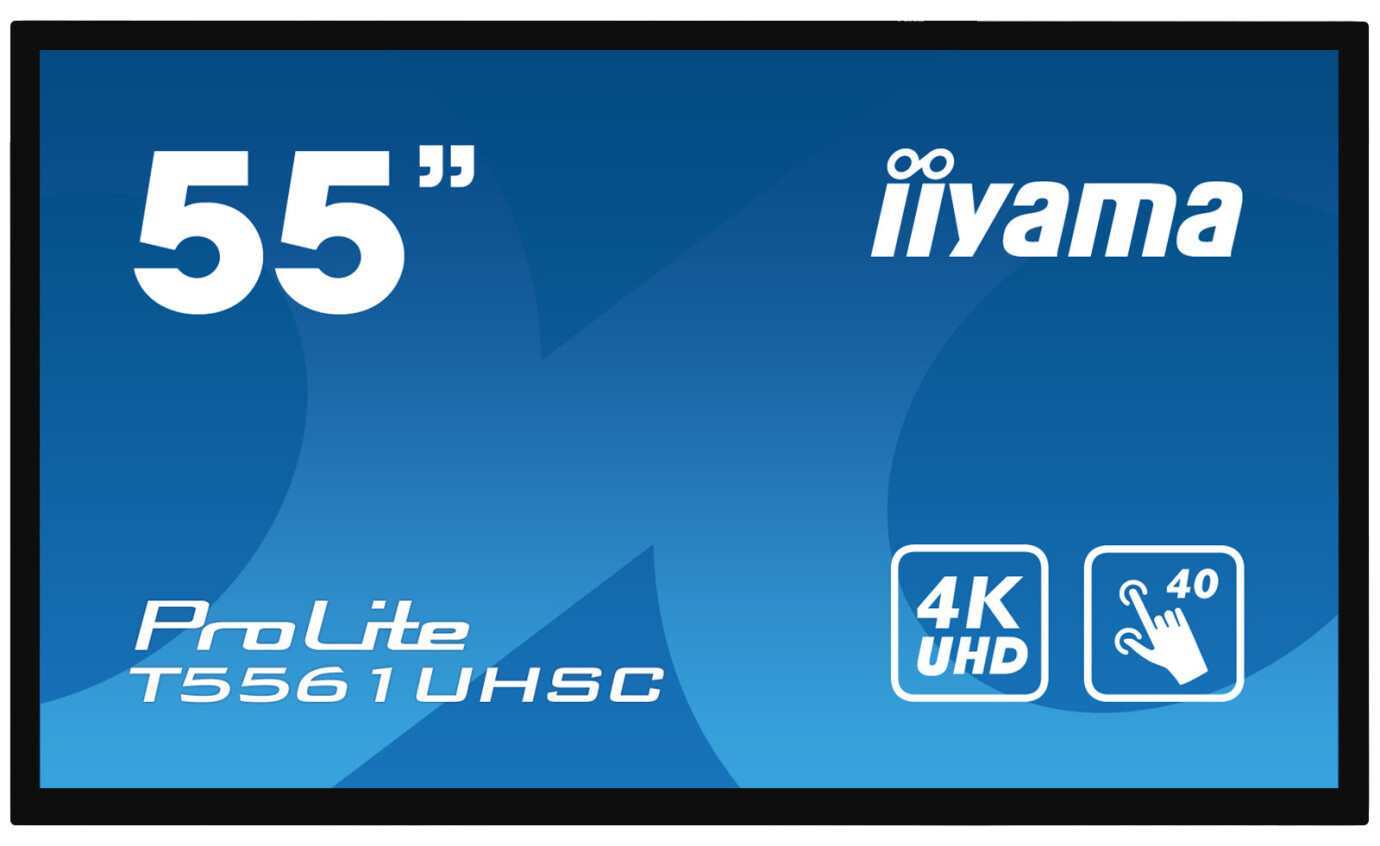 Iiyama PROLITE T5561UHSC-B1 55'' interaktives Touch Display mit 4K UHD Auflösung