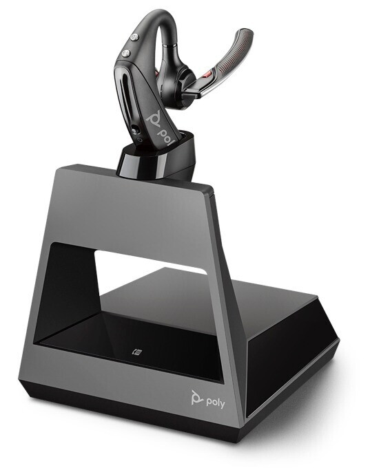 Plantronics Voyager 5200 Office, 2-Way Base Bluetooth Headsetsystem für MS Teams mit USB-A