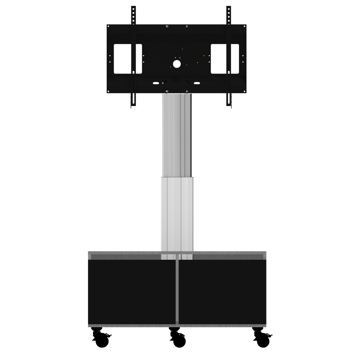 celexon Expert elektrisch höhenverstellbarer Display-Rollwagen Adjust-4275MB mit Schrank - 50cm