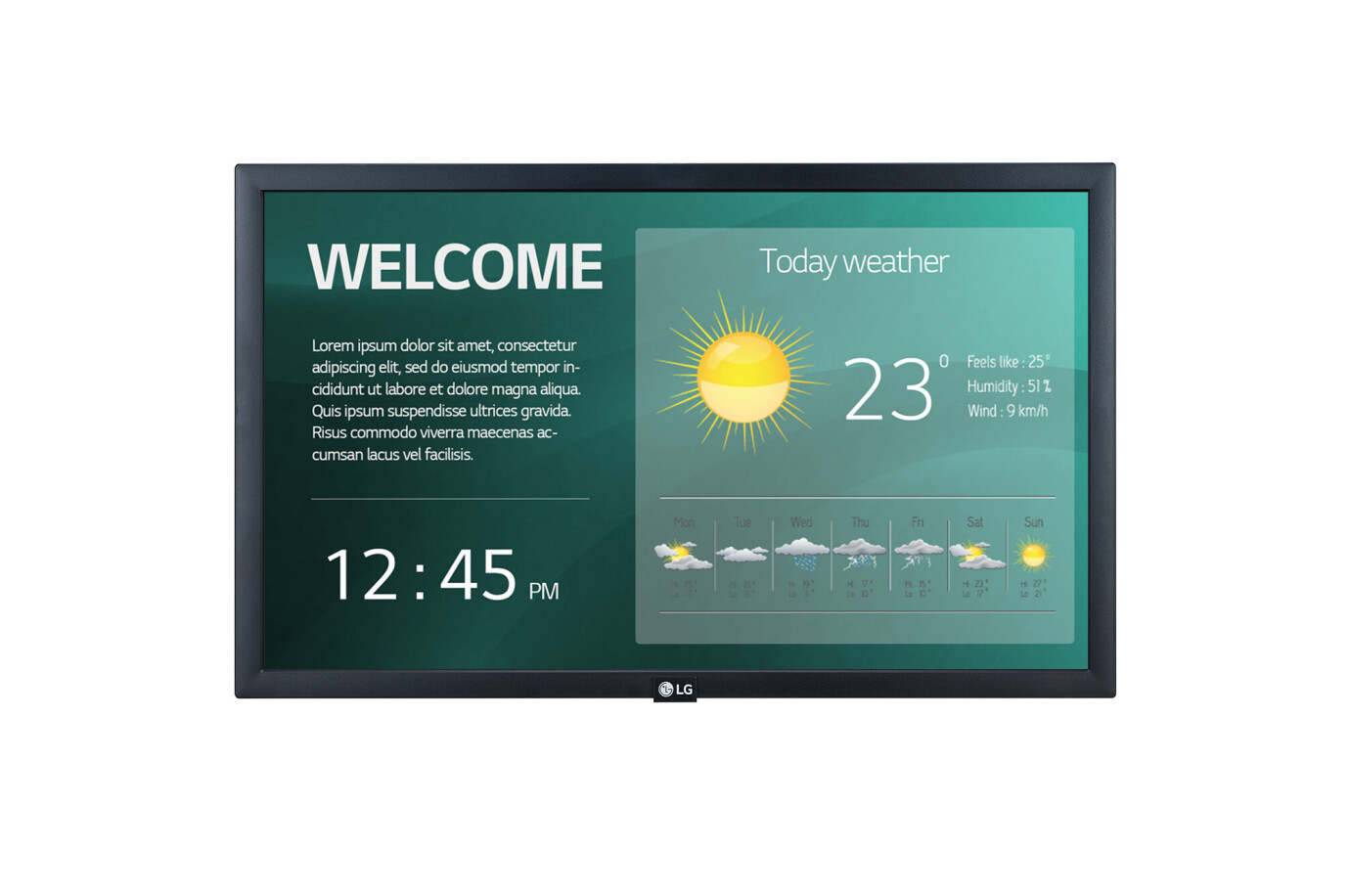 LG 22SM3G-B 22'' Digital Signage Display mit Full HD Auflösung