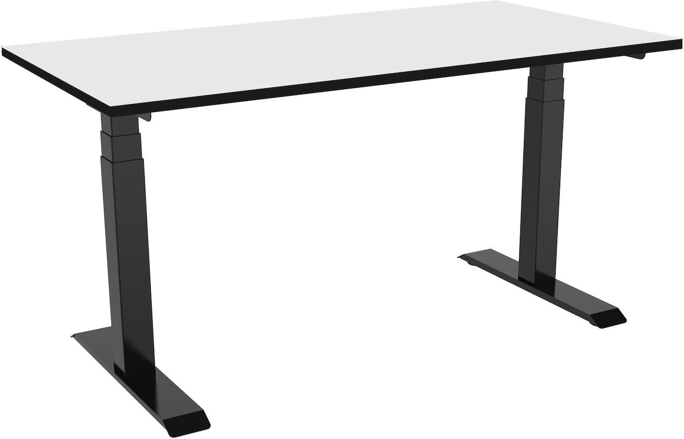 celexon höhenverstellbarer Schreibtisch Pro eAdjust-58123 - schwarz, inkl. HPL Tischplatte 125 x 75 