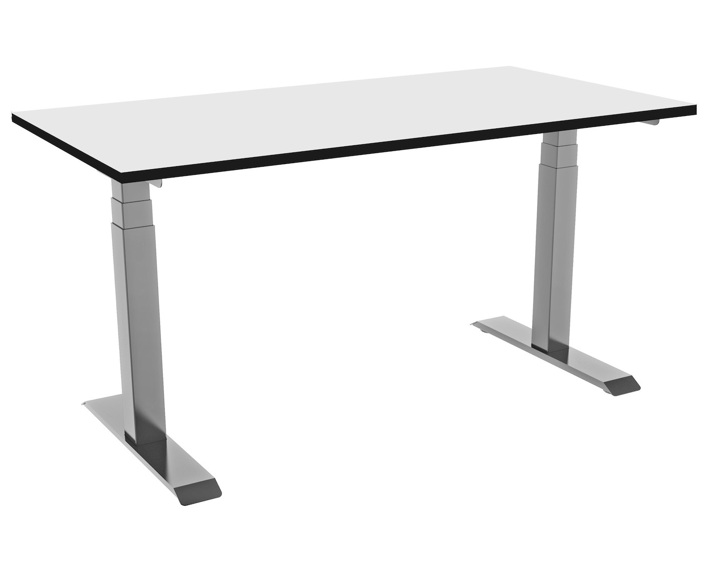 celexon höhenverstellbarer Schreibtisch Pro eAdjust-58123 - grau, inkl. HPL Tischplatte 125 x 75 cm