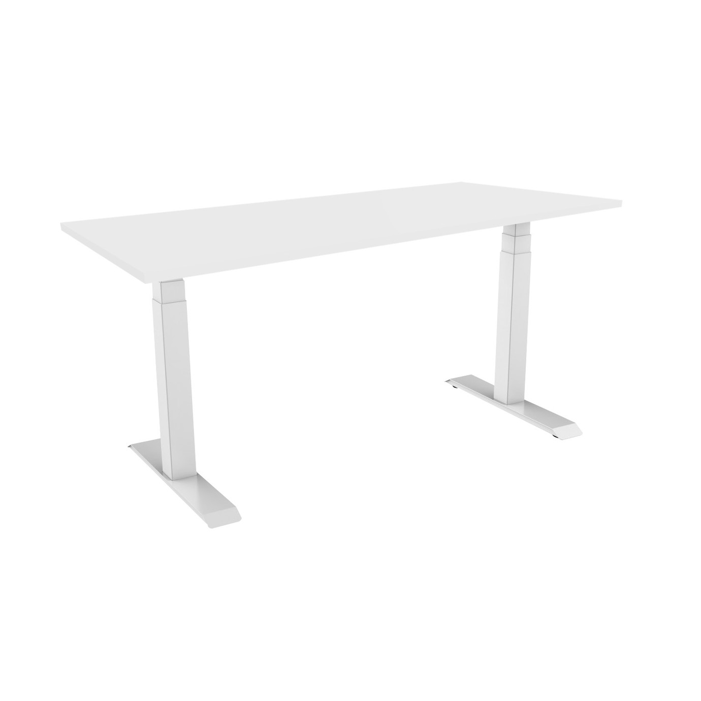 celexon höhenverstellbarer Schreibtisch Pro eAdjust-58123 - weiß, inkl. Tischplatte 125 x 75 cm