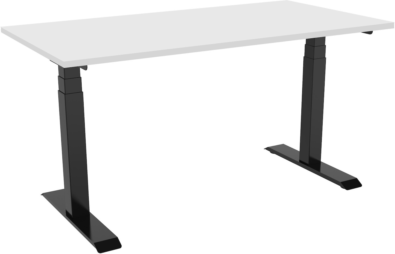 celexon höhenverstellbarer Schreibtisch Pro eAdjust-58123 - schwarz, inkl. Tischplatte 125 x 75 cm