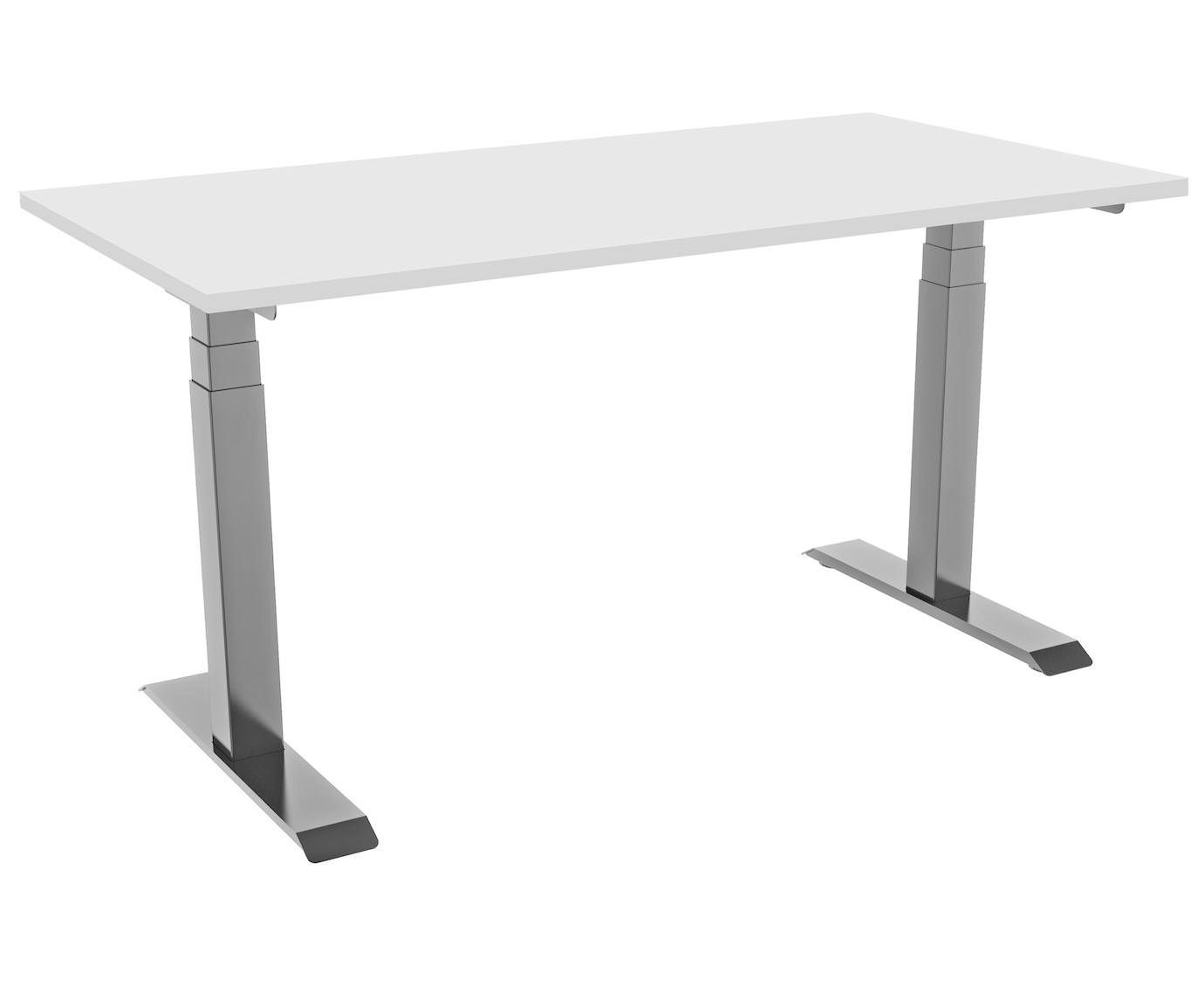 celexon höhenverstellbarer Schreibtisch Pro eAdjust-58123 - grau, inkl. Tischplatte 125 x 75 cm