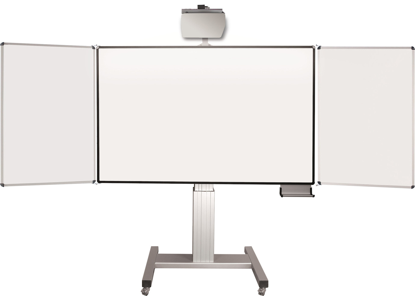 celexon Mobil Expert elektrisch höhenverstellbare Pylonentafel Adjust 192 x 120cm PEN - mit Flügeln