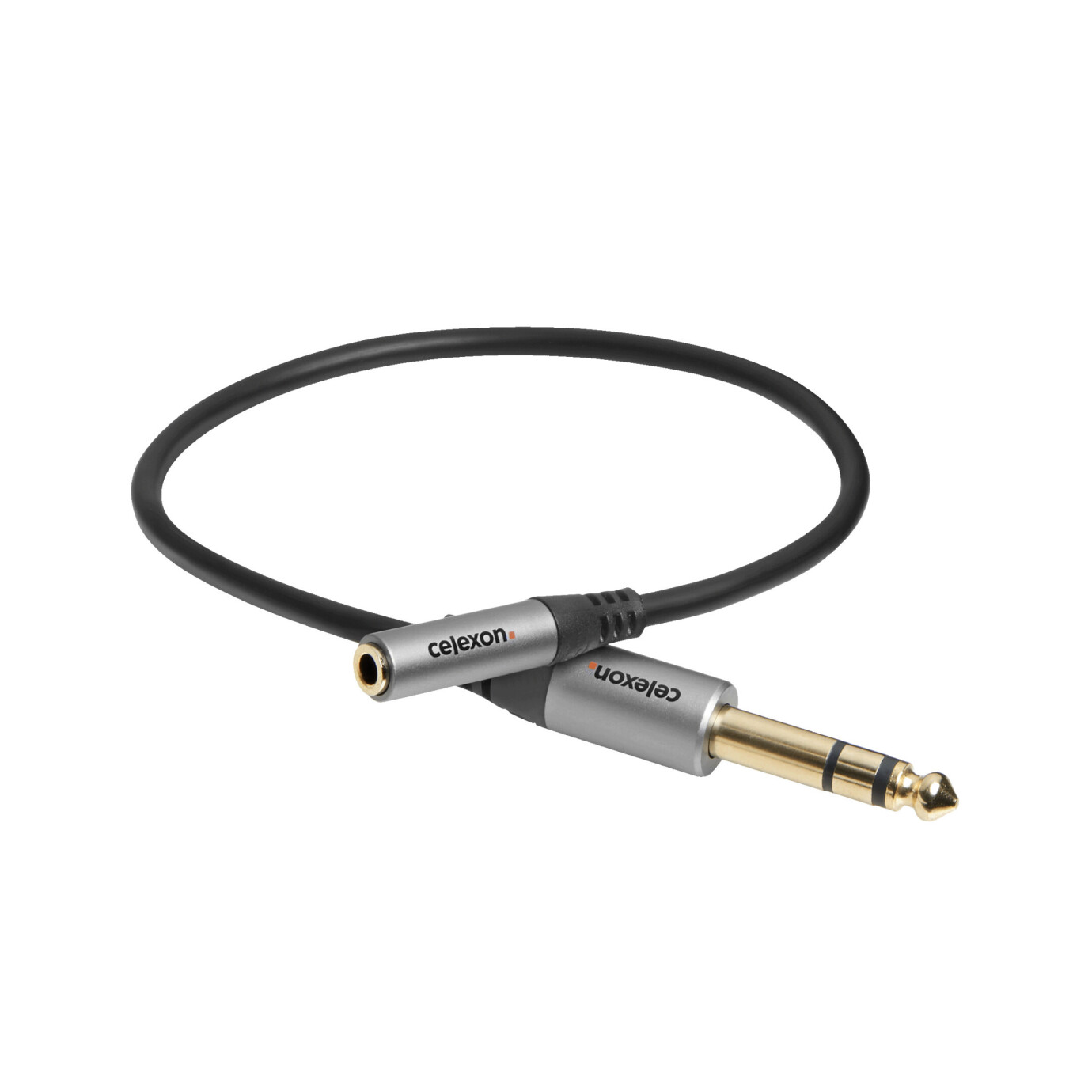 celexon 6,3mm Stereo Klinke auf 3,5mm Stereo Klinke M/F Audioadapter 0,25m - Professional Line