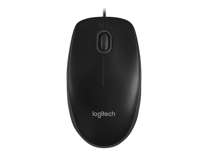 Logitech B100 Maus rechts- und linkshändig, kabelgebunden, schwarz