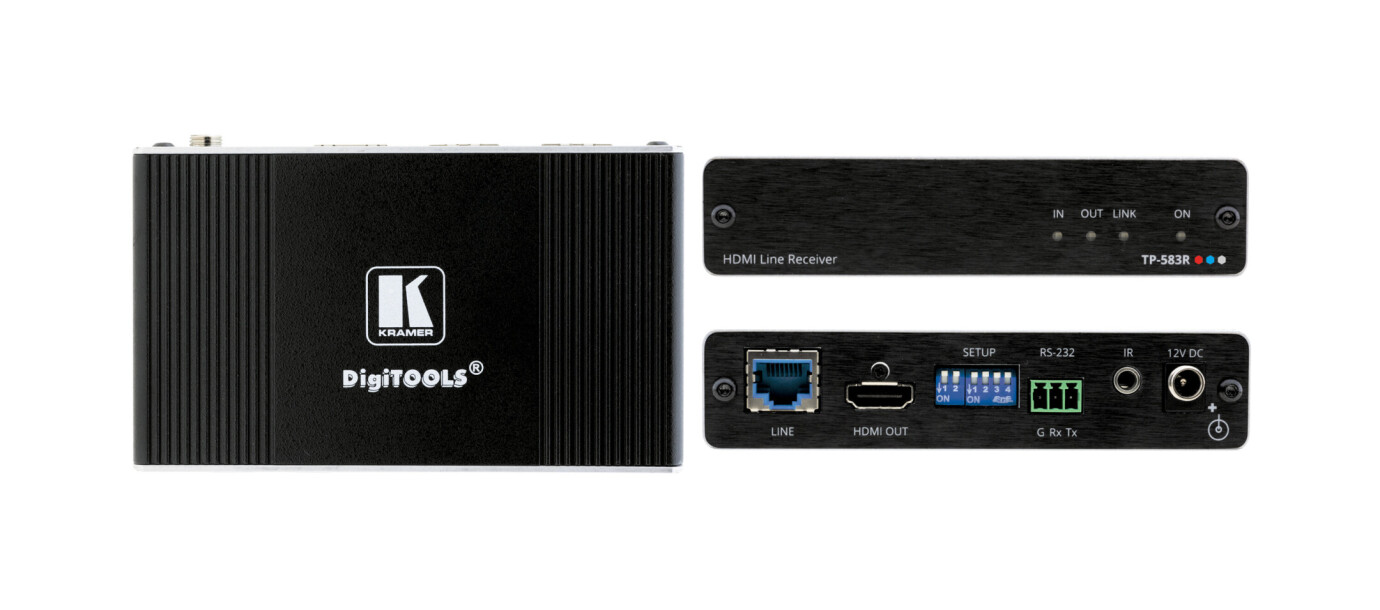 Kramer TP-583R 4K–HDR–HDMI–Empfänger mit RS–232 — und IR–über HDBaseT mit hoher Reichweite