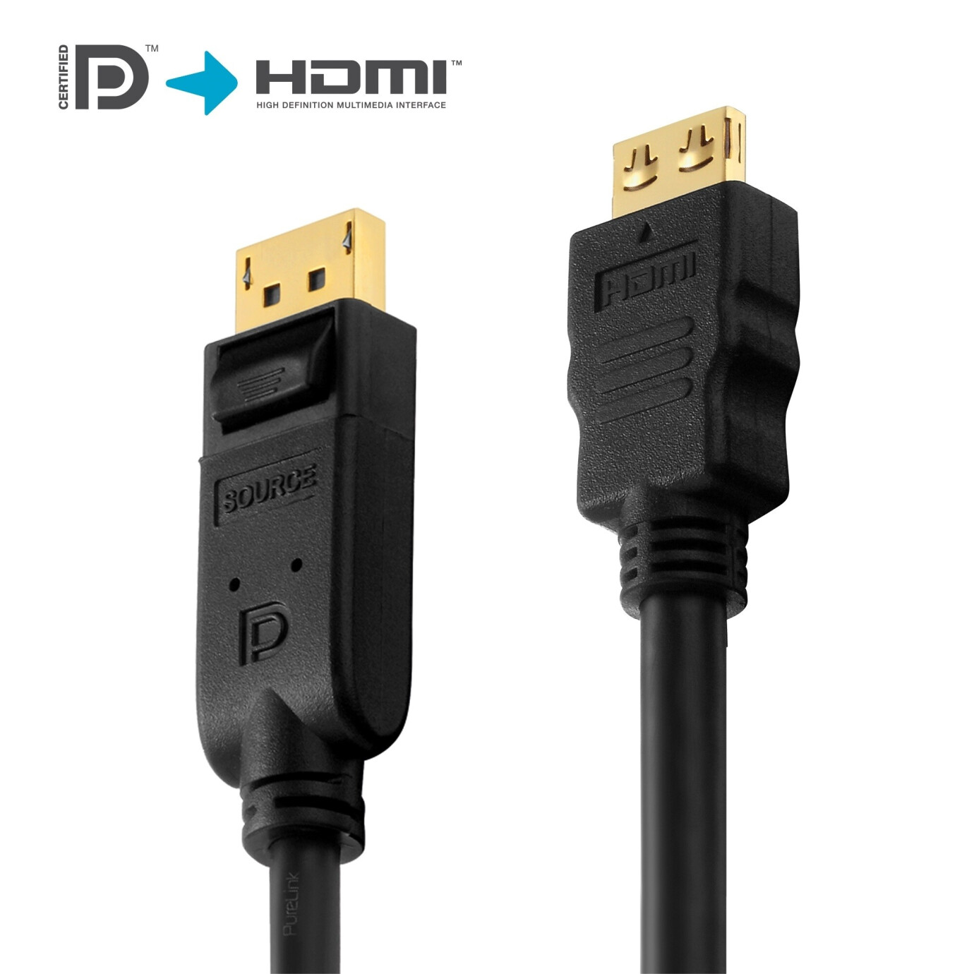Purelink zertifiziertes 2K High Speed DisplayPort / HDMI Kabel - 7,50m