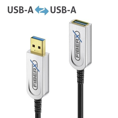 OneAV USB 3.1 (Gen 2) AOC Glasfaser Verlängerungskabel - 15,00m