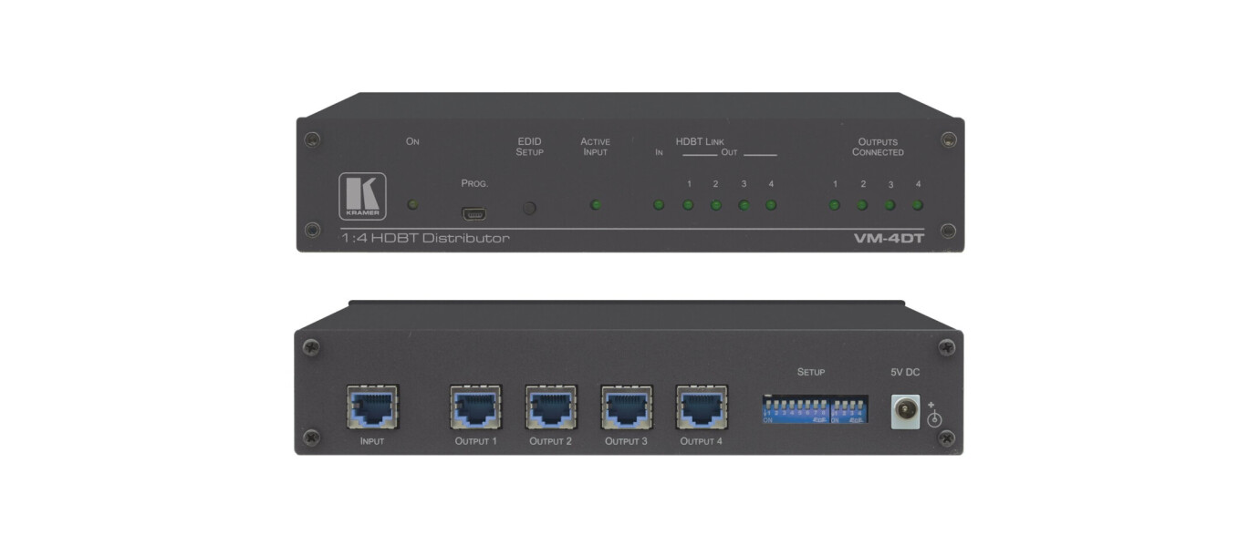 Kramer VM-4DT1:4 Verteilverstärker für 4K60 4:2:0 HDBaseT, große Reichweite