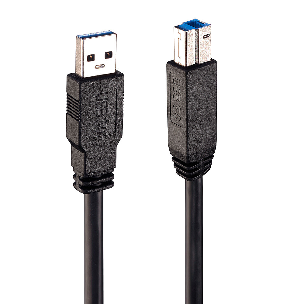 LINDY USB 3.0 Aktivkabel, A an B, schwarz, 10 m