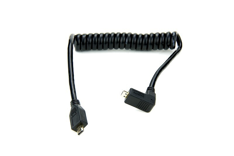 Atomos Coiled Right-Angle MICRO to Micro HDMI Cable