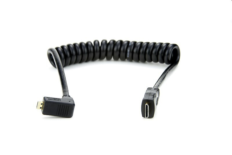 Atomos Coiled Right-Angle micro HDMI to mini HDMI Cable