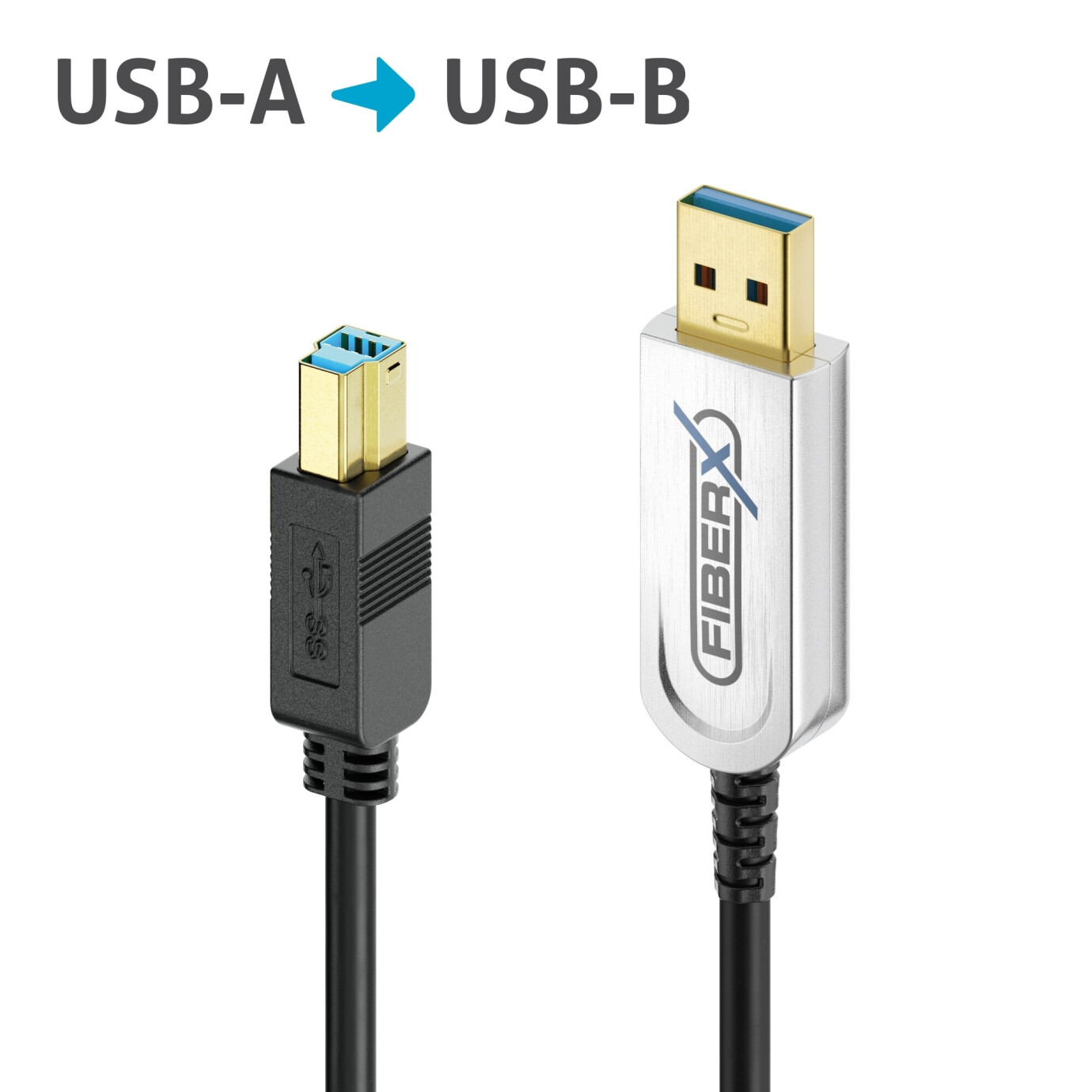 Purelink FX-I545-005 AOC Glasfaser Kabel USB 3.1 A/B 5m