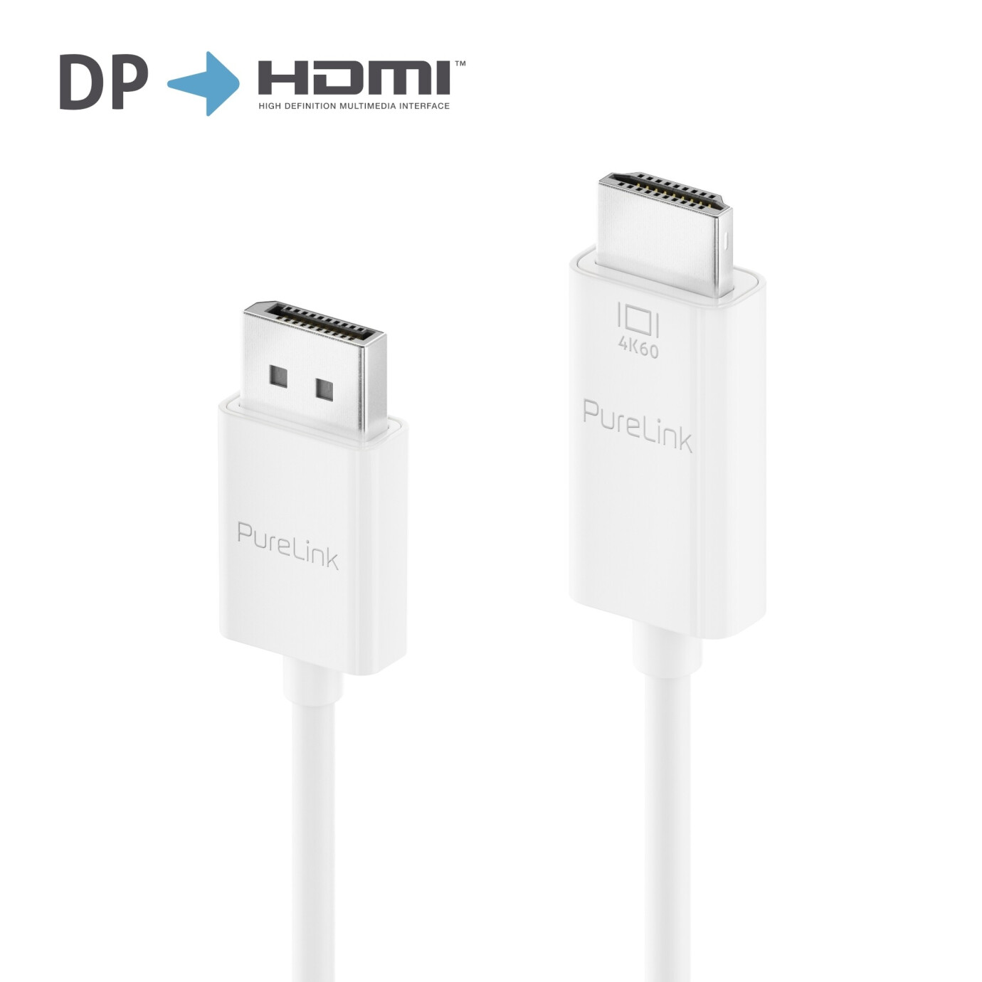 Purelink IS2000- DisplayPort auf HDMI Kabel 4k 2m weiß