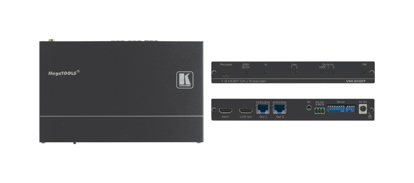 Kramer VM-2HDT1:2+1 4K60 4:2:0 HDMI to Long–Reach HDBaseT DA