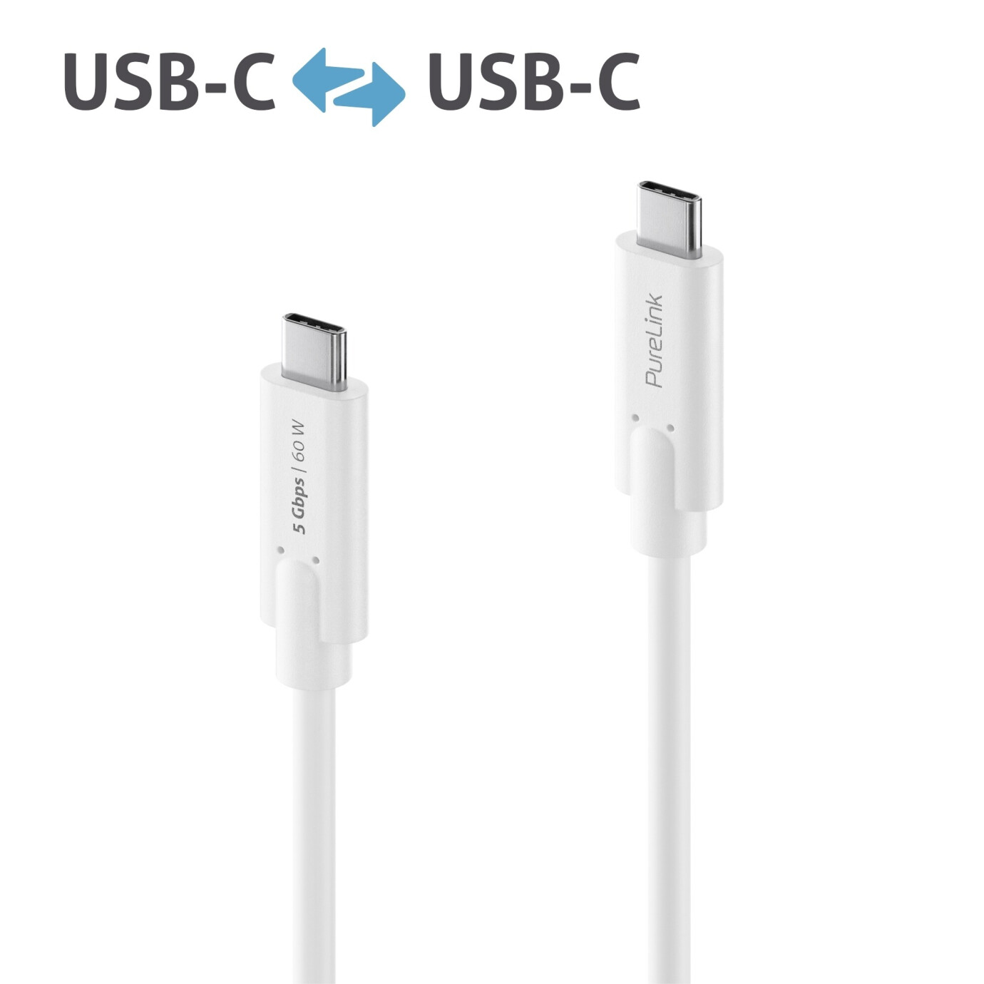 Purelink IS2500-005 USB-C auf USB-C Kabel 0,50m weiß