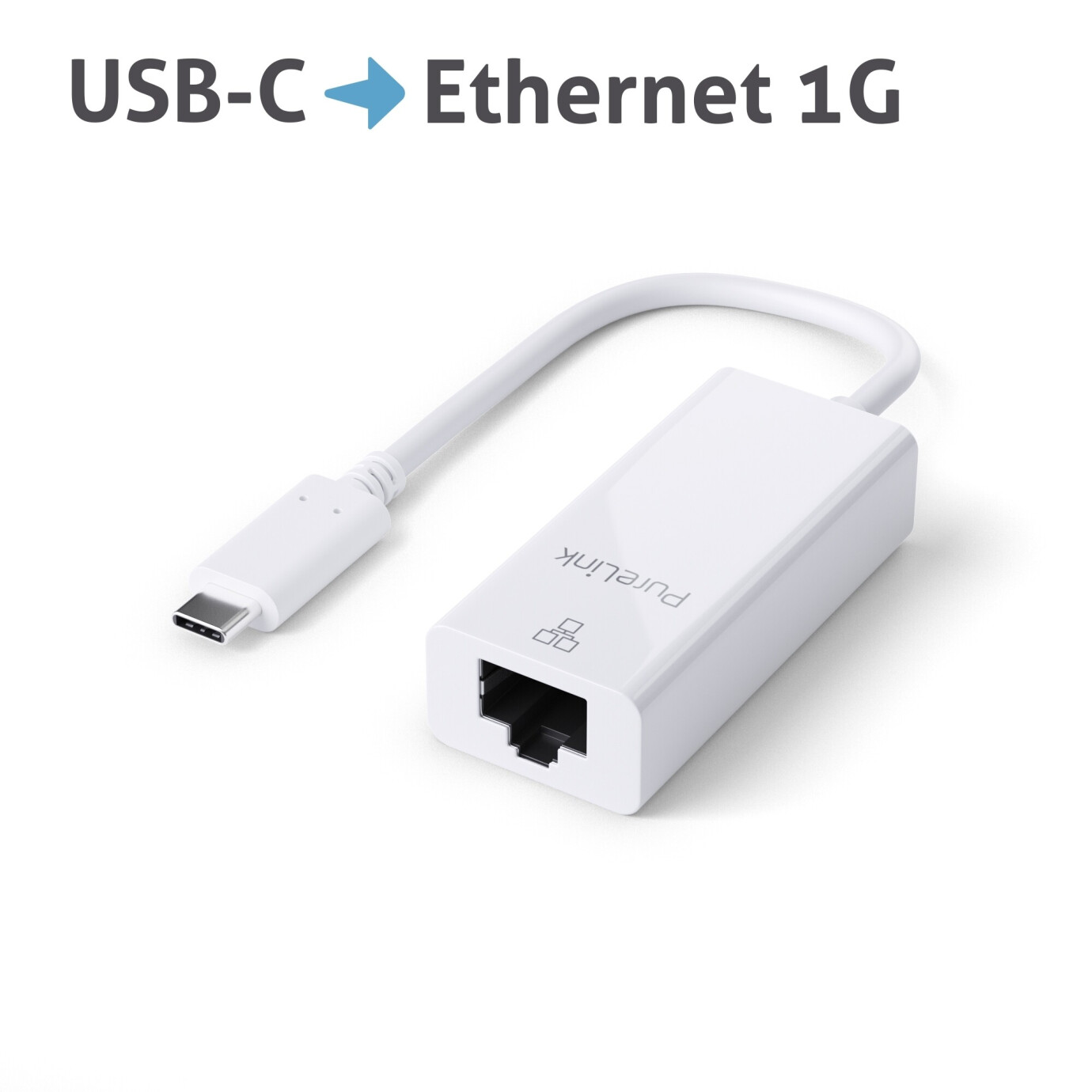 Purelink IS260 USB-C auf Ethernet Adapter 0,10m weiß