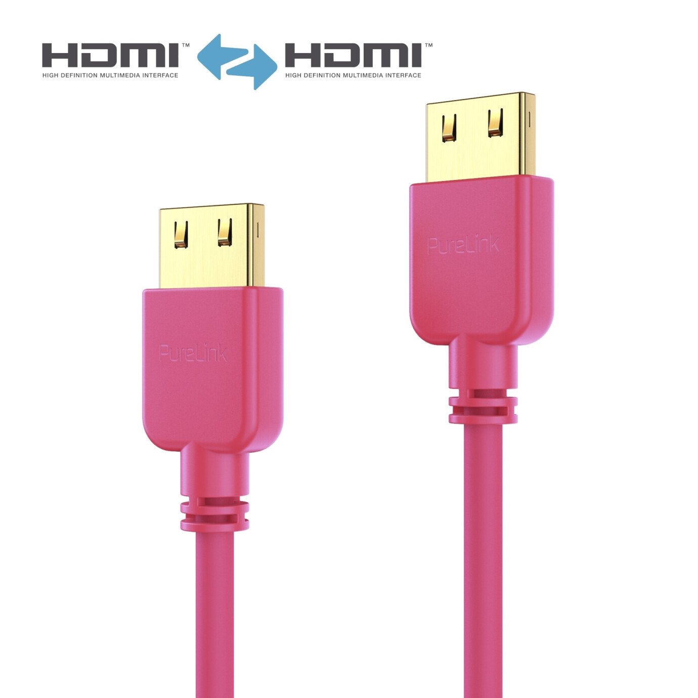 Purelink PI0505-015 HDMI Kabel SuperThin 1,5m magentarot