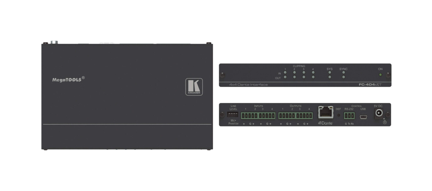 Kramer FC-404NET 4X4 Dante Interface 1000020167