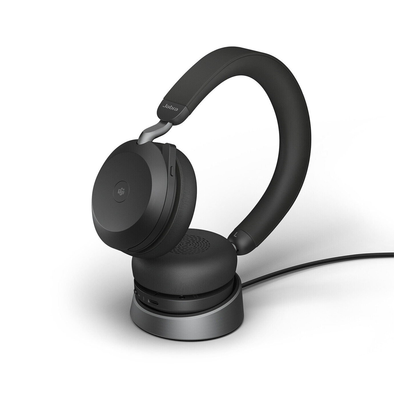 Jabra Evolve2 75 Schnurloses Stereo-Headset für UC mit Desk Stand, Bluetooth, USB-C, schwarz