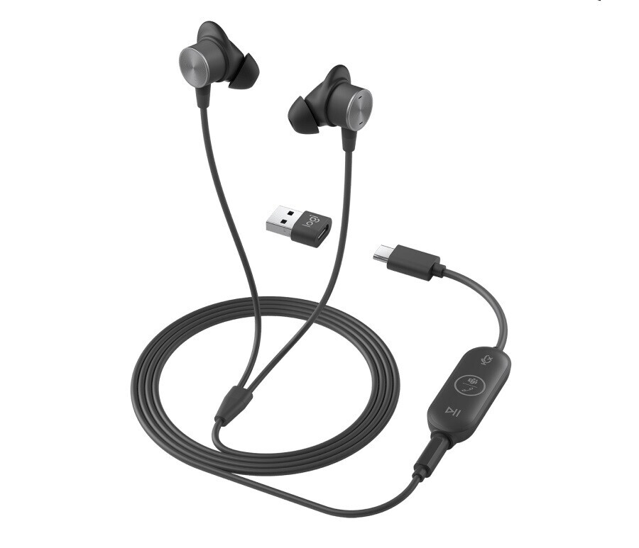 LogitechMSFT Teams Zone Wired Earbuds, Grafit