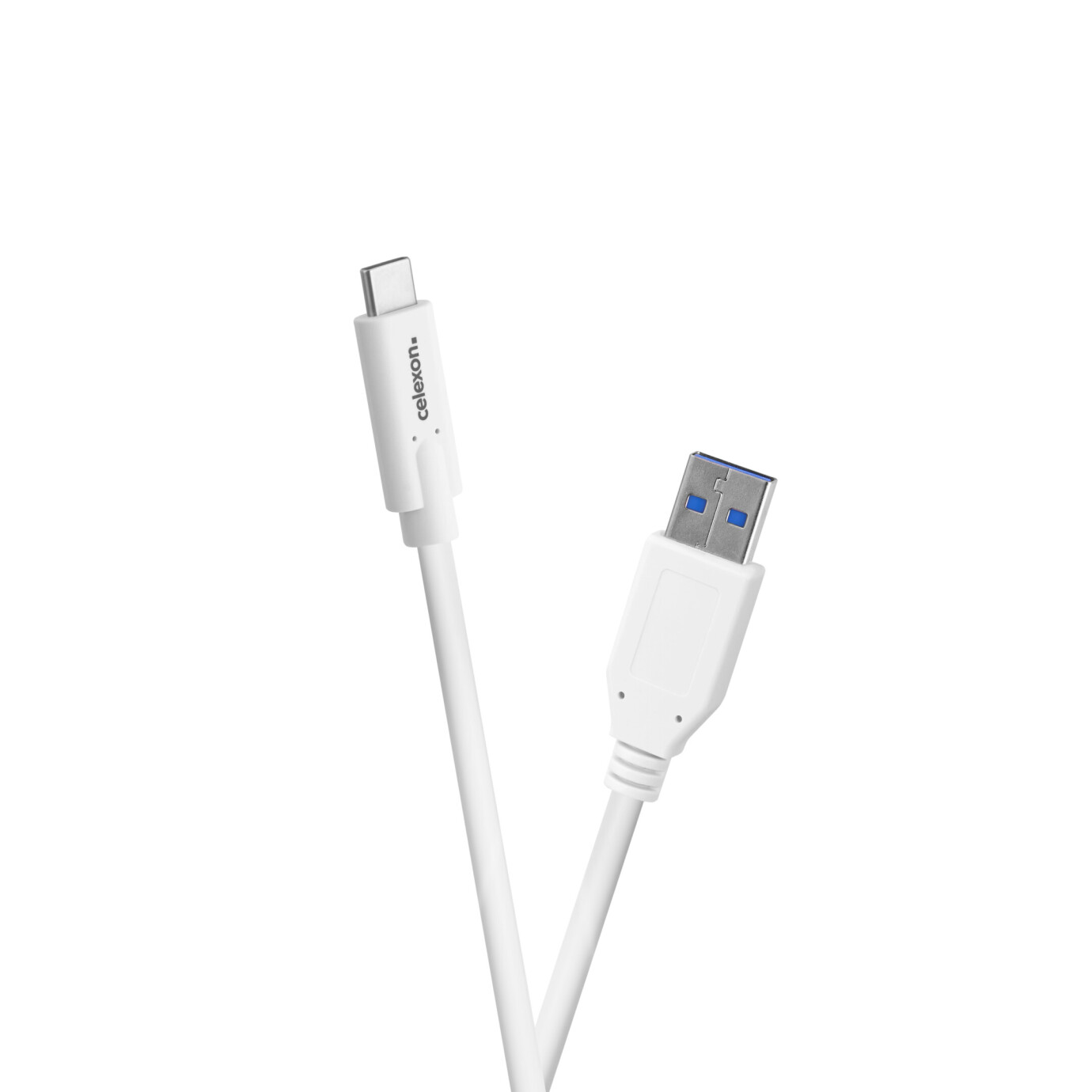 celexon USB-C zu USB-A - USB 3.1 Gen2 Kabel, 0,5m, weiß