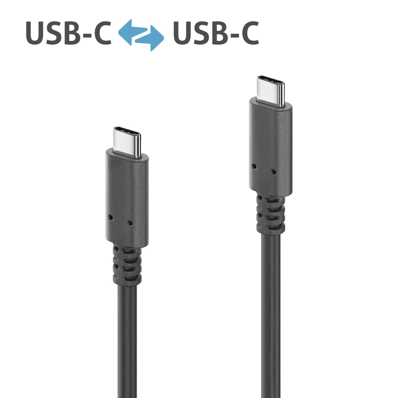 Purelink USB-C Kabel 3.2 mit E-Marker 0,5m schwarz