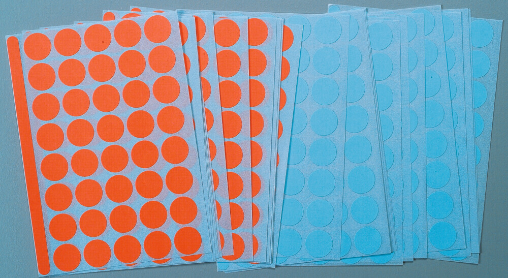 Legamaster Moderationsklebepunkt rot-blau 1040St.