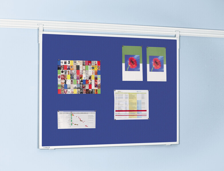 Legamaster LEGALINE Textiltafel blau 90x120cm Schienesystem