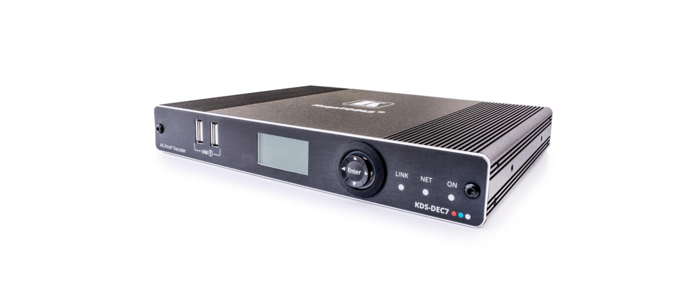 Kramer KDS-DEC7 AVoIP Decoder für 4K60 4:2:0 HDMI, HDR10 über Gigabit–Ethernet
