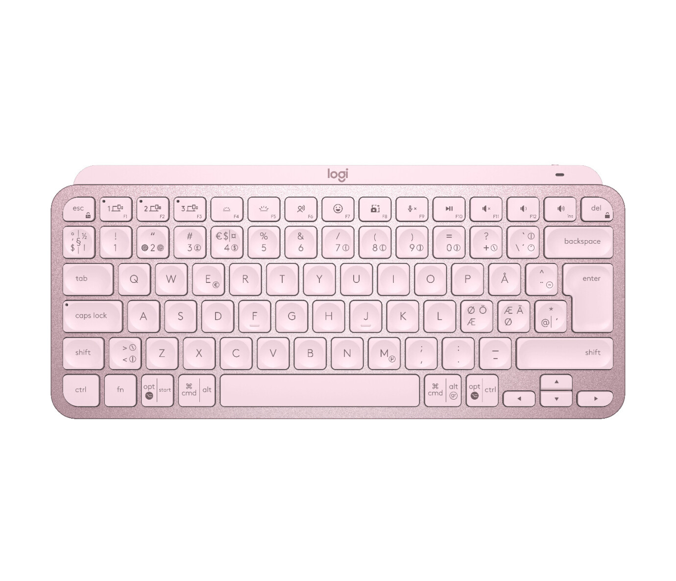 Logitech MX Keys Mini Minimalist Keyboard, rosa, CENTRAL (DE)