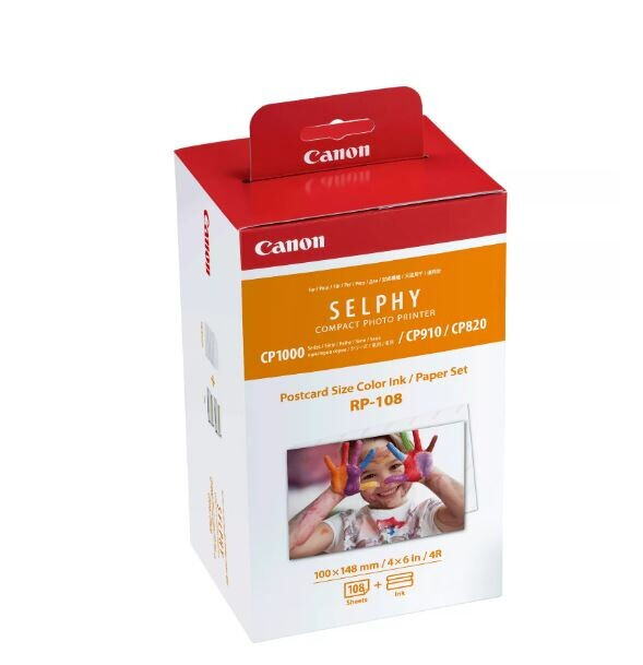 Canon RP-108 Farbtinte + Papier Set Postkartengröße – 108 Drucke