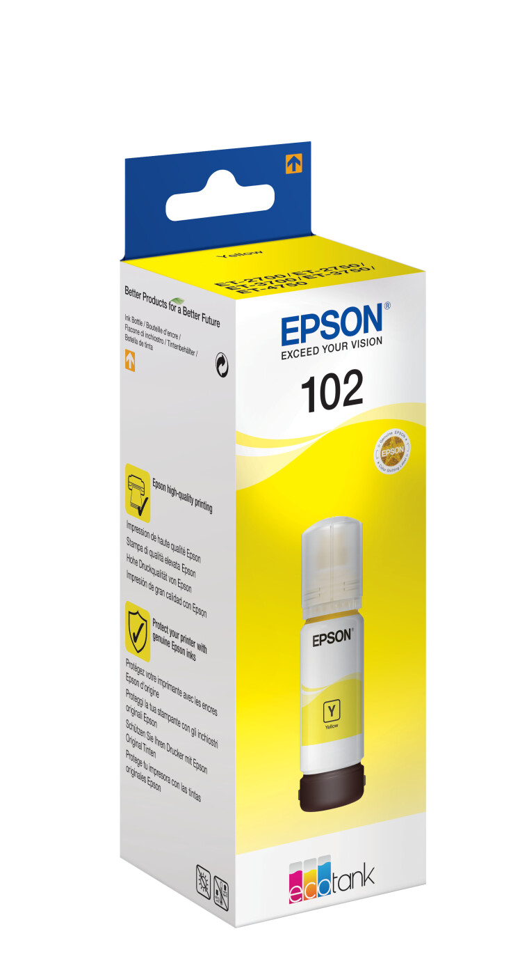Vorschau: Epson 102 EcoTank Pigment Tintenflasche Gelb