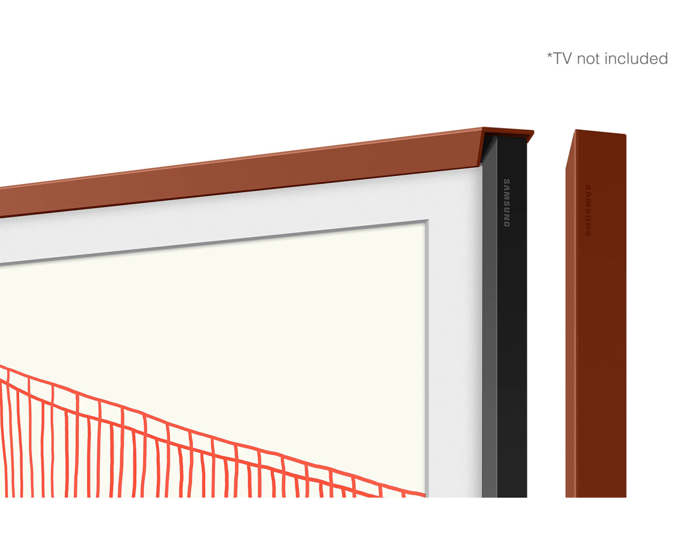 Samsung 55" Frame Rahmen Abgeschrägt Terracotta