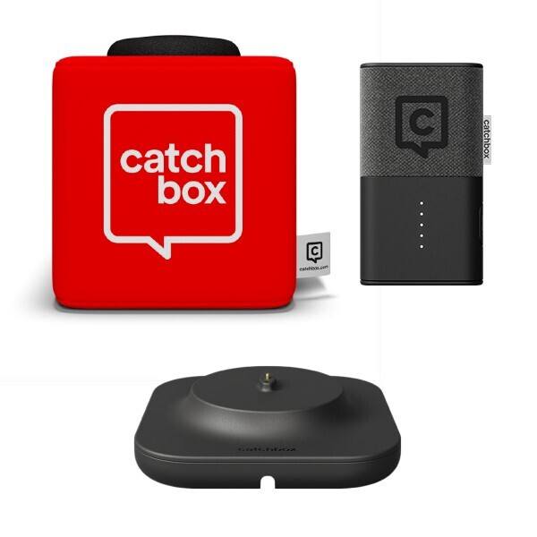 Catchbox Plus System mit Wurfmikrofon, Clip und Dock