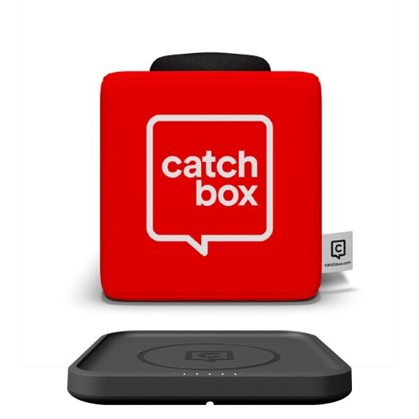 Catchbox Plus Pro System mit Wurfmikrofon und kabellosem Ladegerät